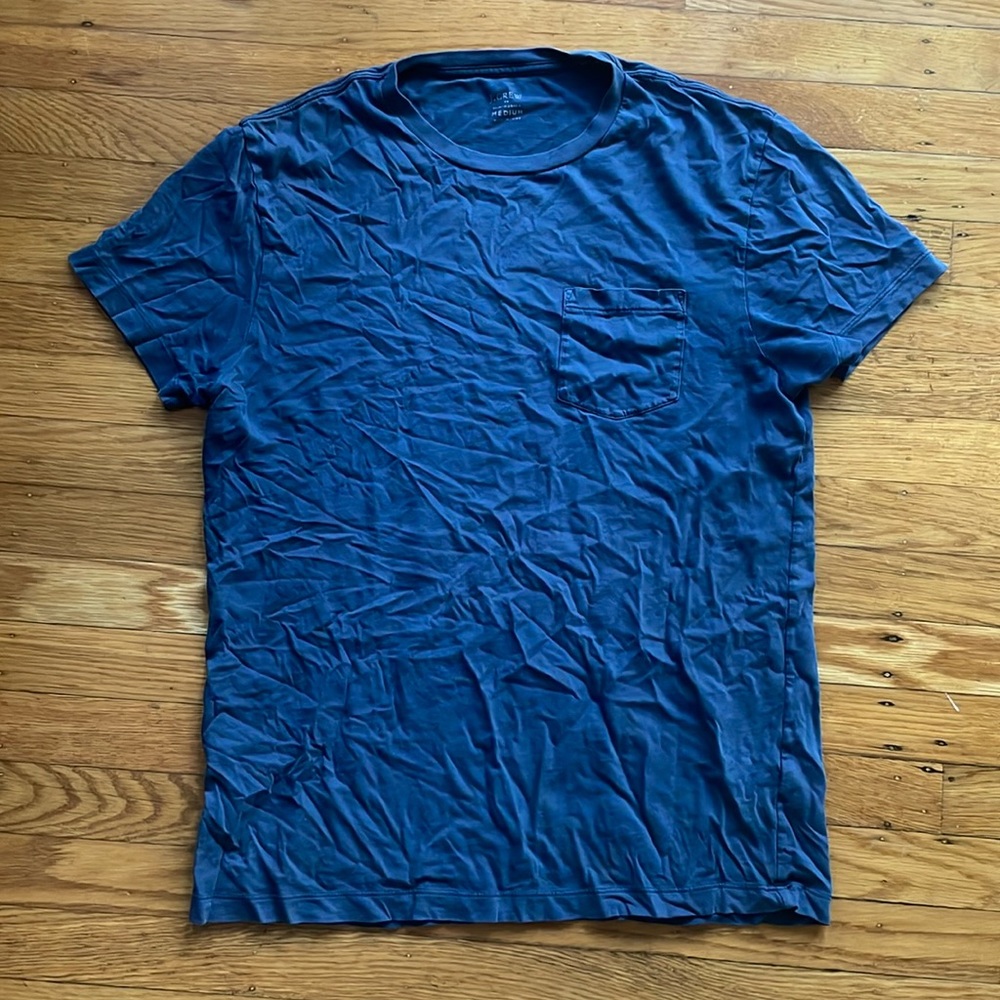 J. Crew Slim Washed Blue Short Sleeve Tee